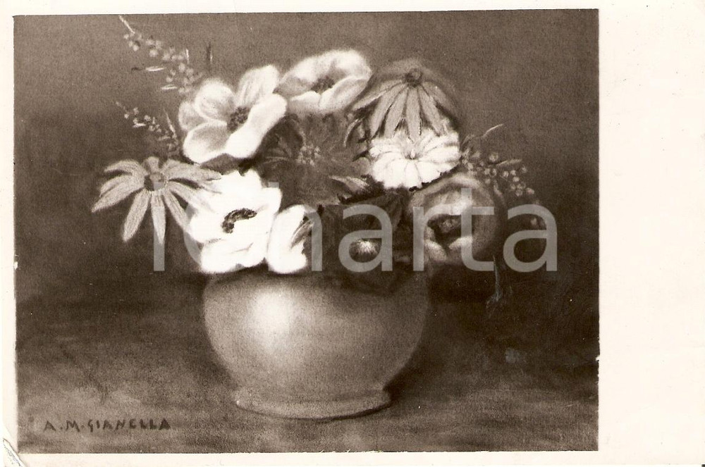 Fotografia d'epoca originale 1933 Fiori di GIANELLA all'Esposizione della PERMANENTE 1