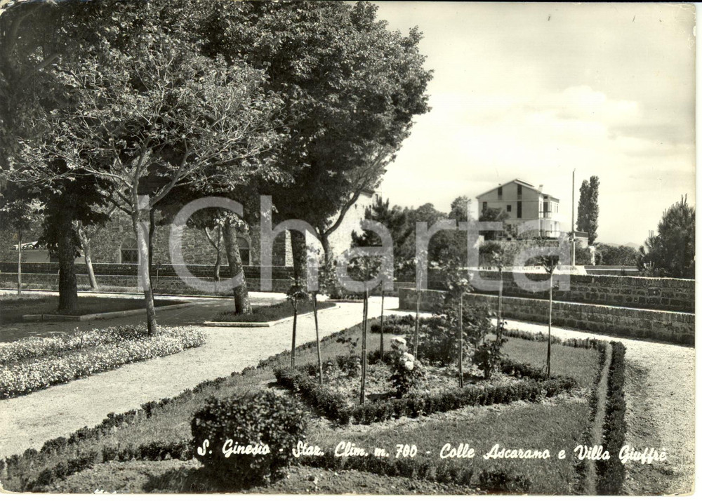 Cartolina originale da collezione 1962 S. GINESIO (MC) Colle Ascaramo e Villa GiuffrÃ¨  *Cartolina postale FG VG 1
