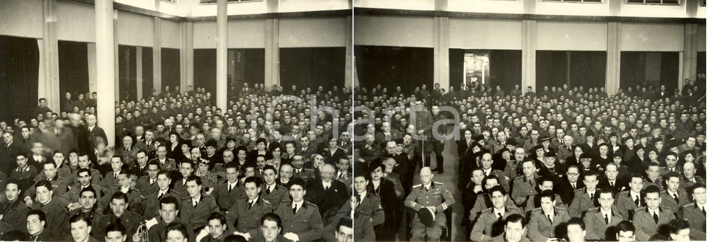 Fotografia d epoca originale 1937 MILANO Teatro OLIMPIA Duca BERGAMO compagnia Antonio GANDUSIO FOTO DOPPIA 1