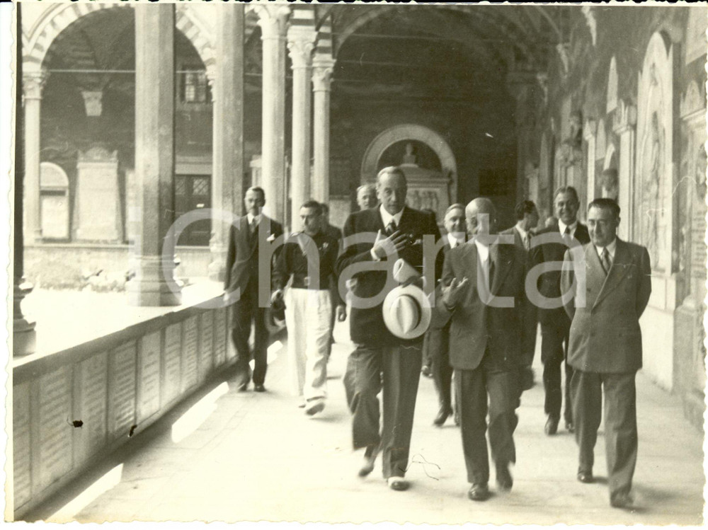 Fotografia d epoca originale 1935 FIRENZE Ministri Luigi RAZZA Cesare DE VECCHI cripta caduti fascisti Foto 1