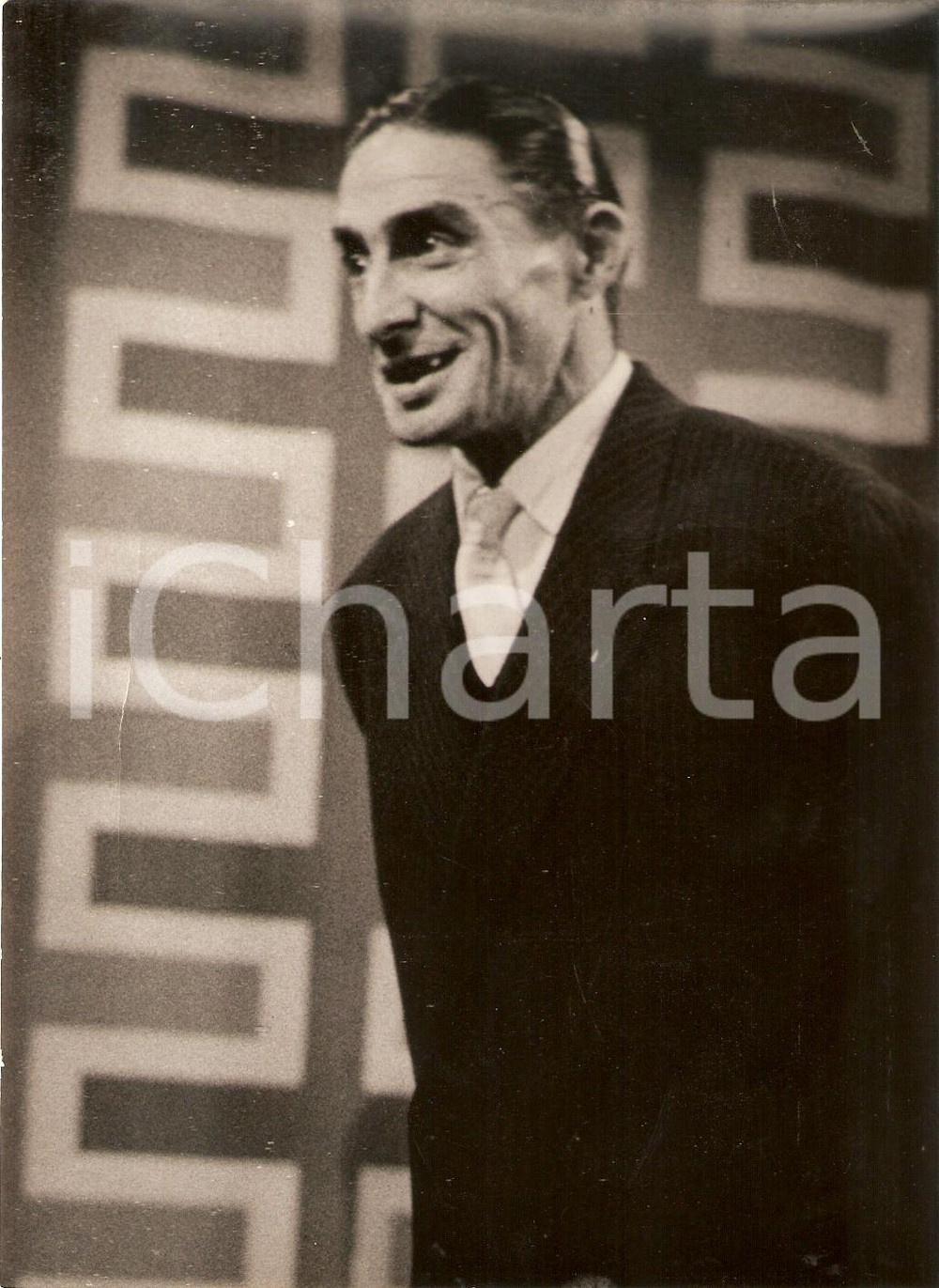 Fotografia d epoca originale 1956 LASCIA O RADDOPPIA Ritratto del concorrente DELLA LIBERA Foto 13x18 cm 1