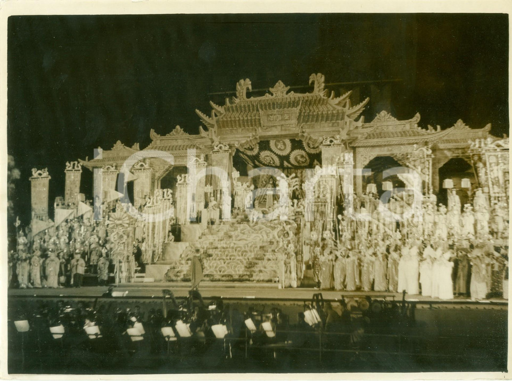 Fotografia d epoca originale 1937 MILANO TEATRO Prova generale della TURANDOT per Estate Musicale Milanese 1