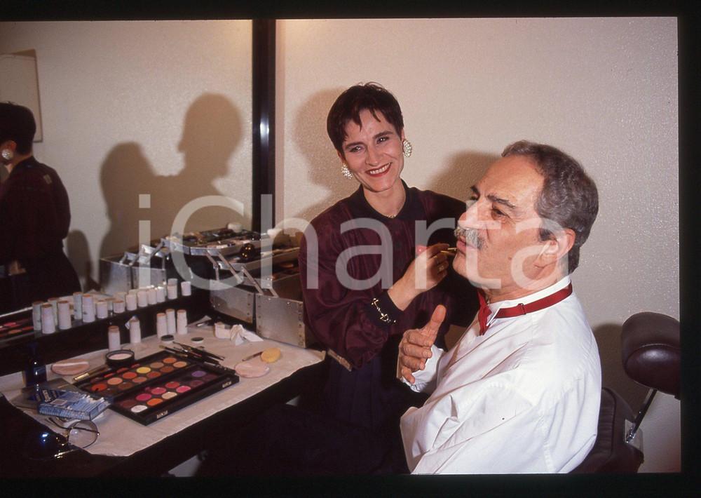 Fotografia d epoca originale 35mm vintage slide 1990 ca CINEMA Nino MANFREDI Jill VERGOTTINI 3 1
