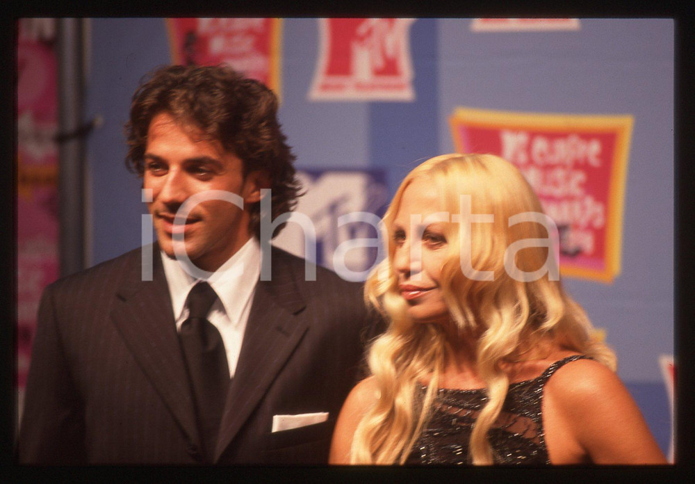 35mm vintage slide* 1998 MILANO - Donatella VERSACE e Alessandro DEL PIERO (6)