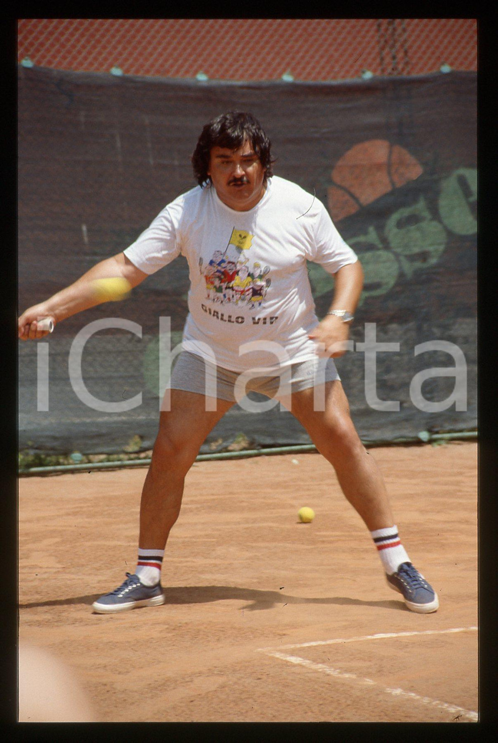 35mm vintage slide* 1995 ca FORTE DEI MARMI Umberto SMAILA gioca a tennis