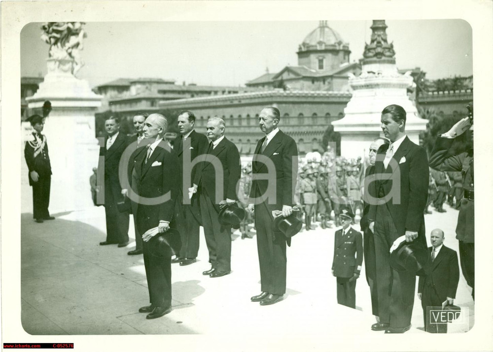 Fotografia d'epoca originale 1942 ROMA Primo ministro UNGHERIA LÃ¡szlÃ³ BARDOSSY 1