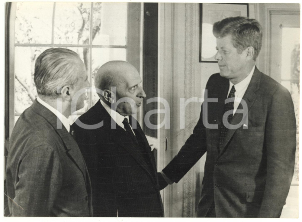 1963 WASHINGTON John Fitzgerald KENNEDY riceve il ministro Attilio PICCIONI