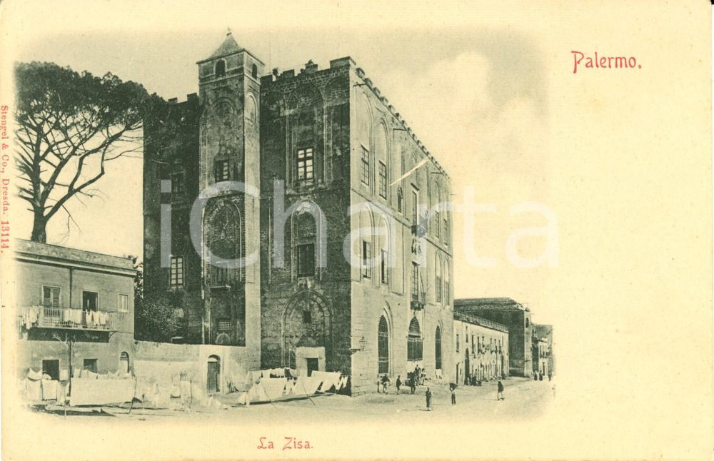 Cartolina originale da collezione 1900 ca PALERMO Veduta del Castello della ZISA *Cartolina FP NV 1