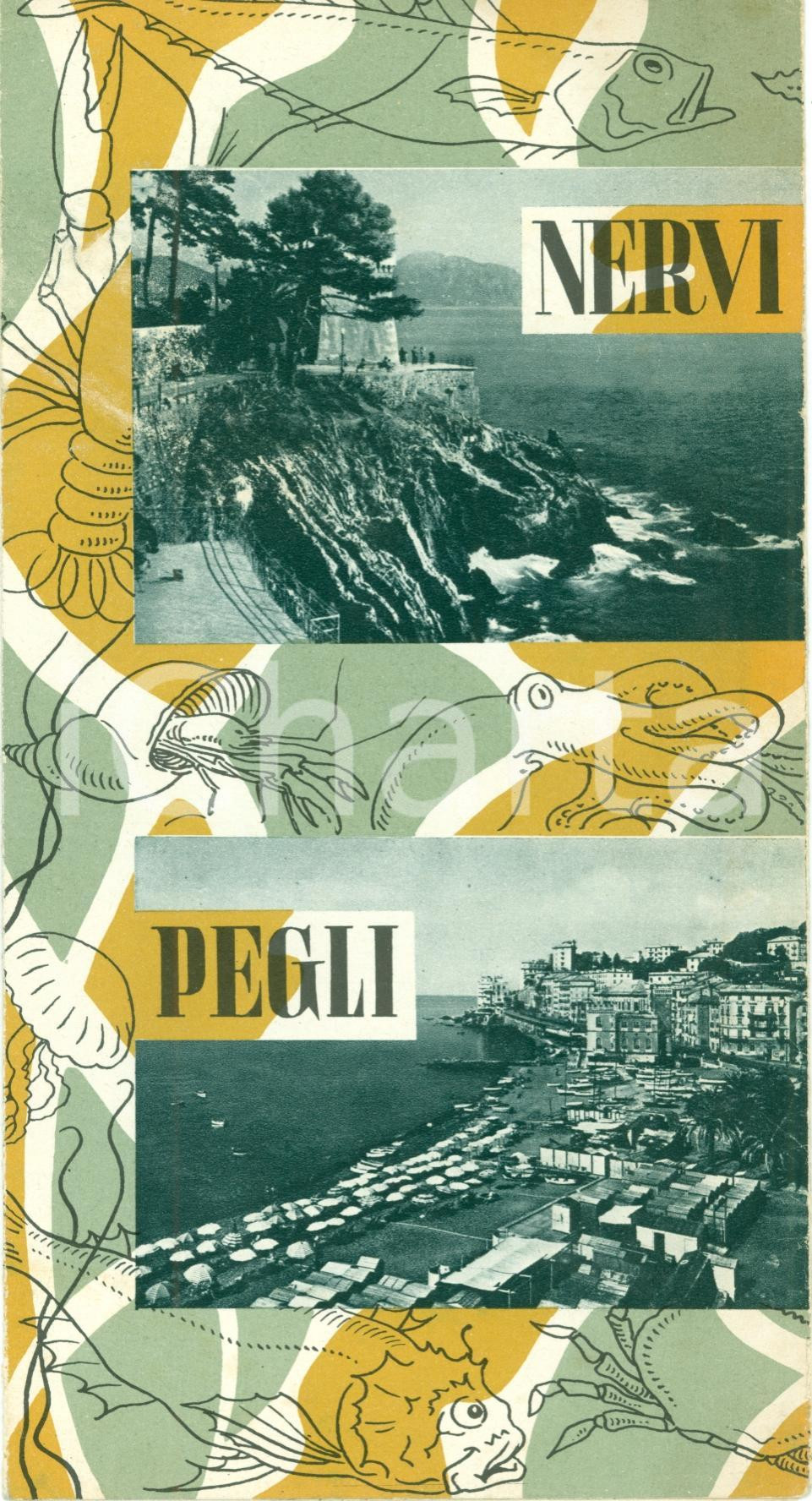 Materiale pubblicitario d’epoca 1950 ca GENOVA Opuscolo fotografico NERVI e PEGLI 1