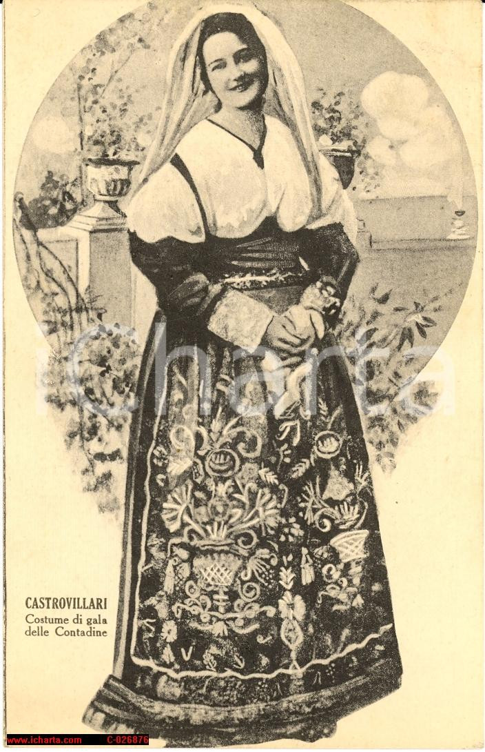 Cartolina originale da collezione 1935 Castrovillari Calabria - Costume di gala contadine 1