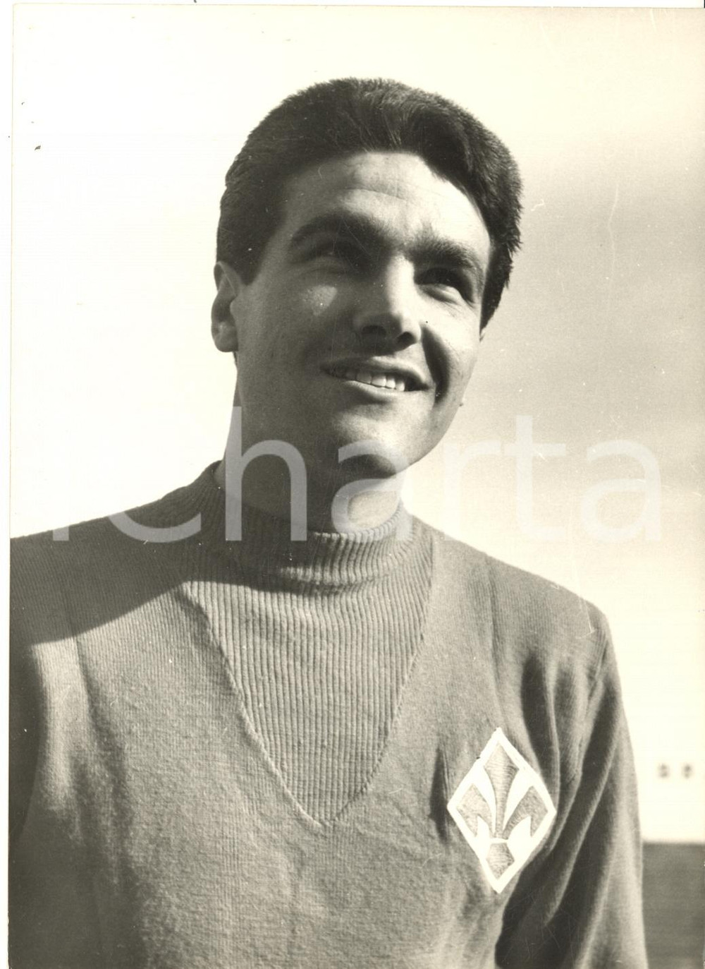 1960 ca CALCIO SERIE A FIORENTINA Ritratto di Enzo ROBOTTI - Foto 13x18 cm
