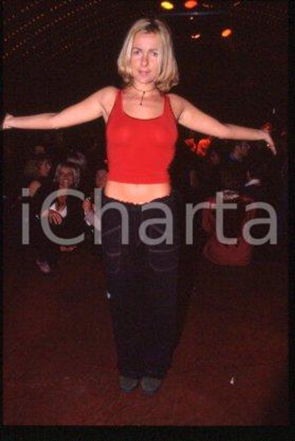 PAOLETTA - RADIO ITALIA disc jockey & radio host 1996 ca * 35mm vintage slide 19