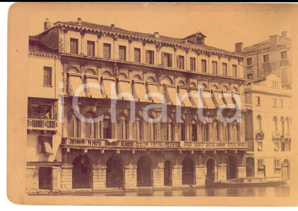 Fotografia d epoca originale 1880 ca VENEZIA Palazzo MORO LIN o delle tredici finestre Foto VINTAGE 17x11 cm 1