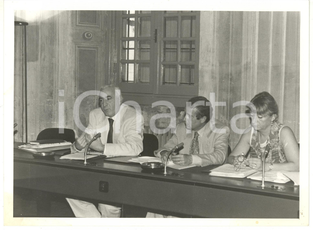 Fotografia d epoca originale 1995 GENOVA Tavola rotonda con il professor Stefano MONTI BRAGADIN Foto 24c18 1