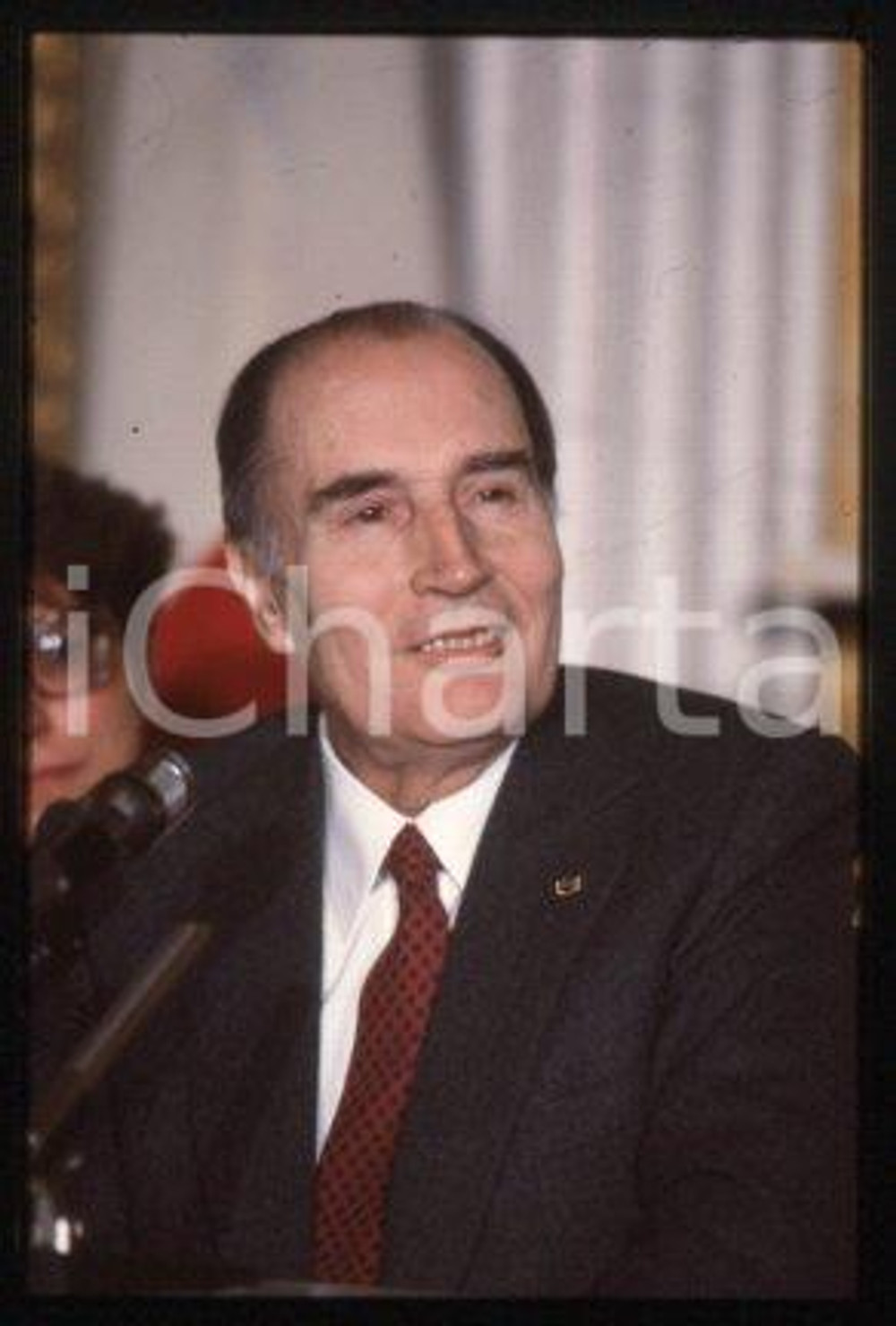 35mm vintage slide* 1990 ca POLITICS President of France François MITTERRAND (5)