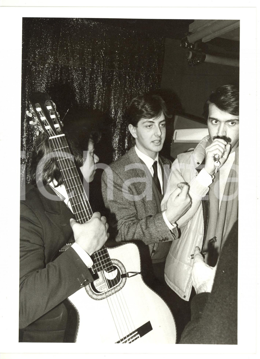 1985 ca MUSICA Massimiliano PANI con Angel "Pato" GARCIA *Foto VINTAGE 18x24 cm