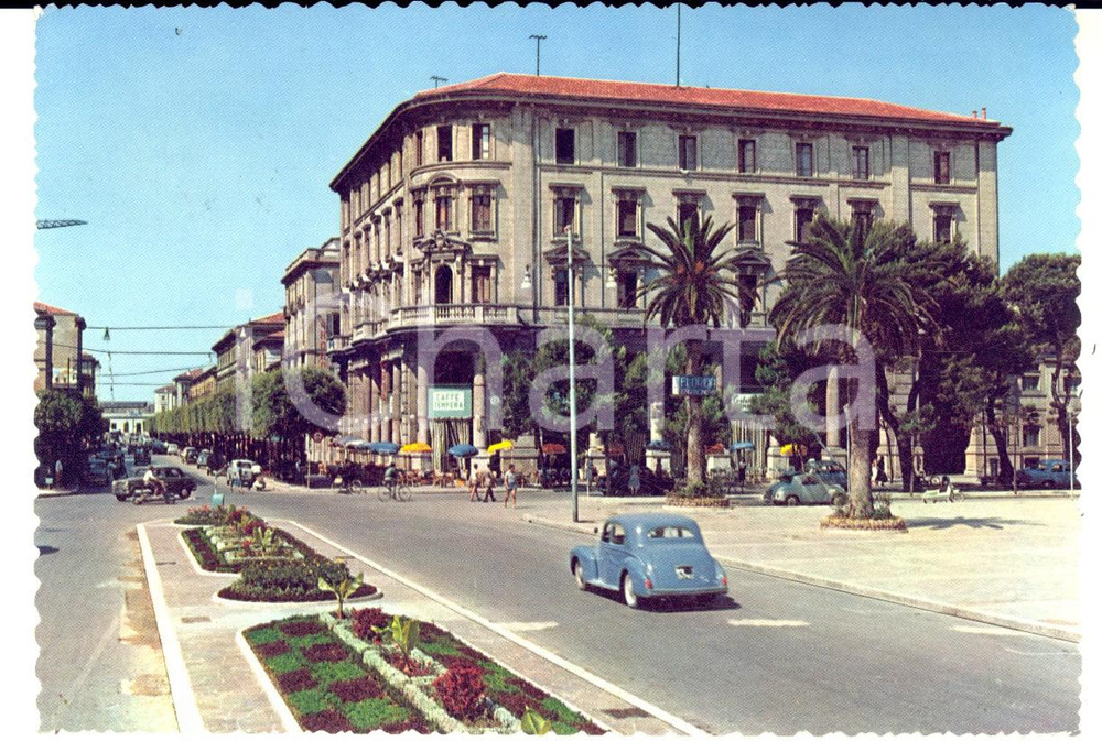Cartolina originale da collezione 1959 PESCARA Corso Umberto I  *Cartolina postale animata con auto FG VG 1