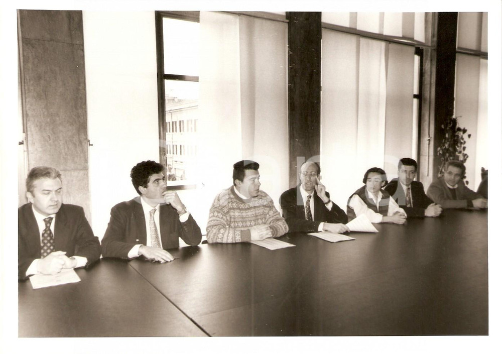 Fotografia d epoca originale 1990 ca PESARO Elezioni comunali Candidati della lista Insieme per Pesaro Foto 1