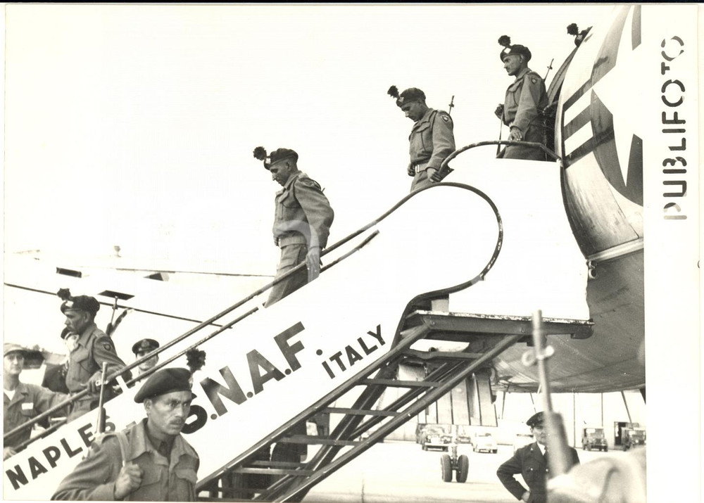 1956 NAPOLI Capodichino - Arrivo truppe indiane polizia internazionale - Foto