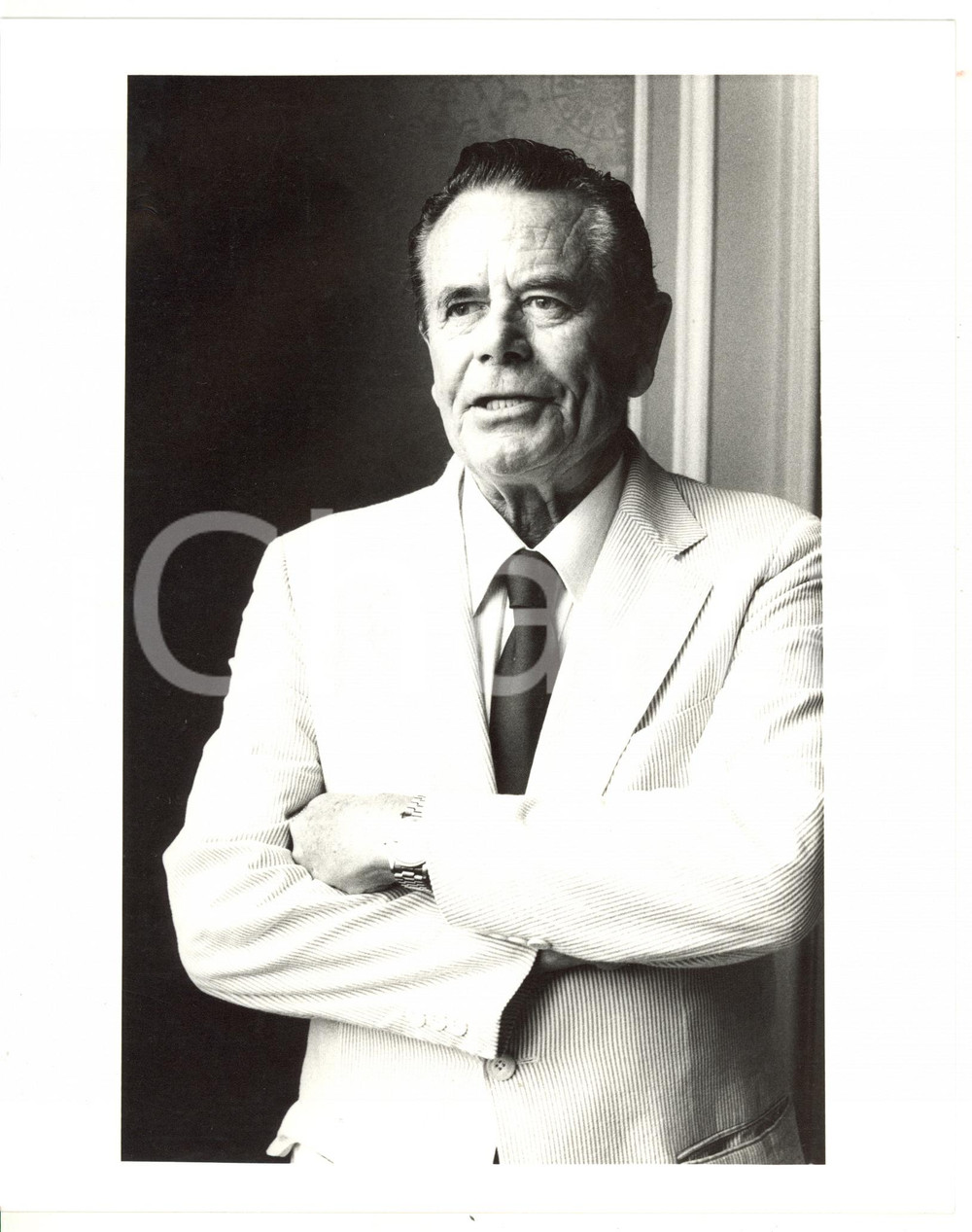 1990 ca CINEMA Ritratto dell'attore Glenn FORD - Foto VINTAGE 20x25