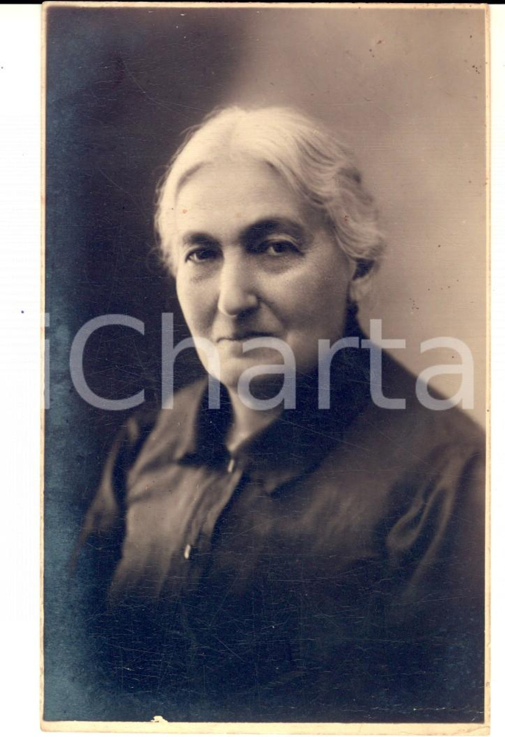 Fotografia d epoca originale 1929 MILANO Ritratto di anziana donna in nero Foto cartolina STUDIO CAPPELLI 1