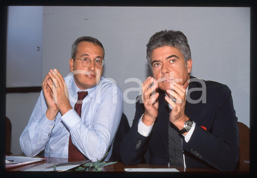 Fotografia d epoca originale 35mm vintage slide 2000 MILANO Claudio MARTELLI Bobo CRAXI 7 1