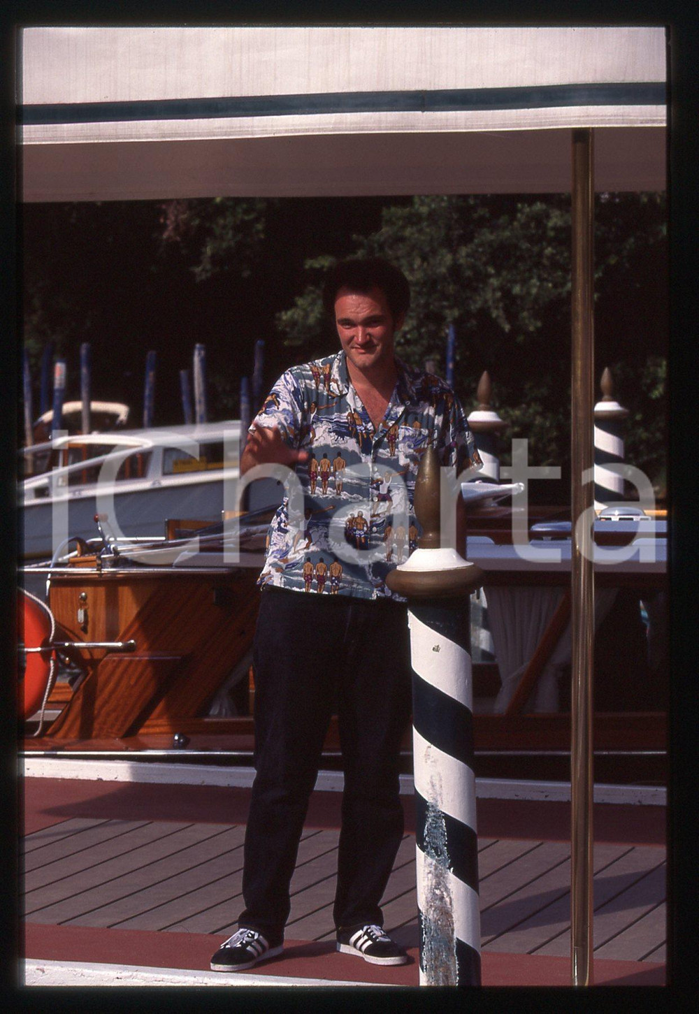 35mm vintage slide* 1995 ca VENEZIA Quentin TARANTINO alla Mostra del Cinema (6)