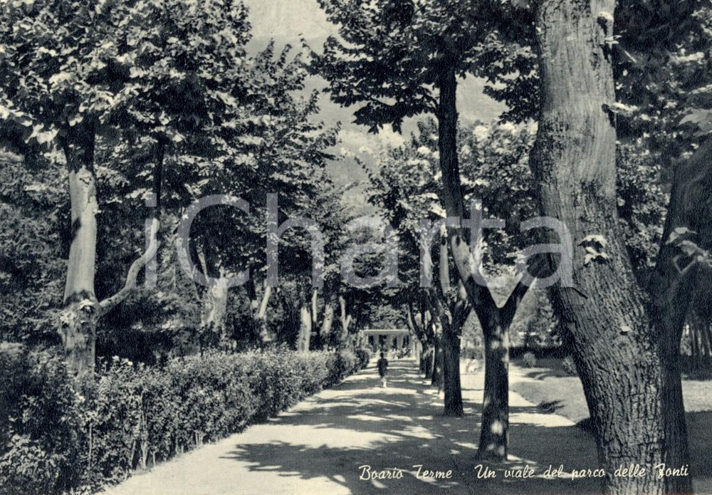 Cartolina originale da collezione 1968 DARFO BOARIO TERME (BS) Viale del Parco delle FONTI *Cartolina ANIMATA VG 1