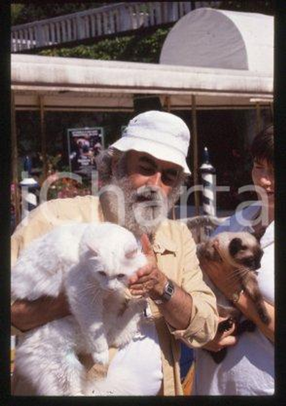 35mm vintage slide* 1990 VENICE American film director Armondo Linus ACOSTA (20)