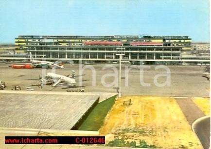 Cartolina originale da collezione 1975 ca PARIS ORLY Veduta aeroporto da torre di controllo Cartolina VINTAGE FG 1