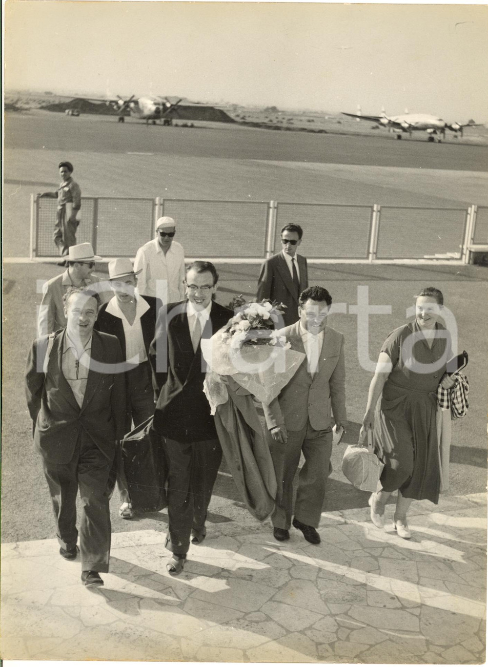 1957 ROMA Arrivo dell'Orchestra Filarmonica di Mosca *Fotografia 18x24 cm