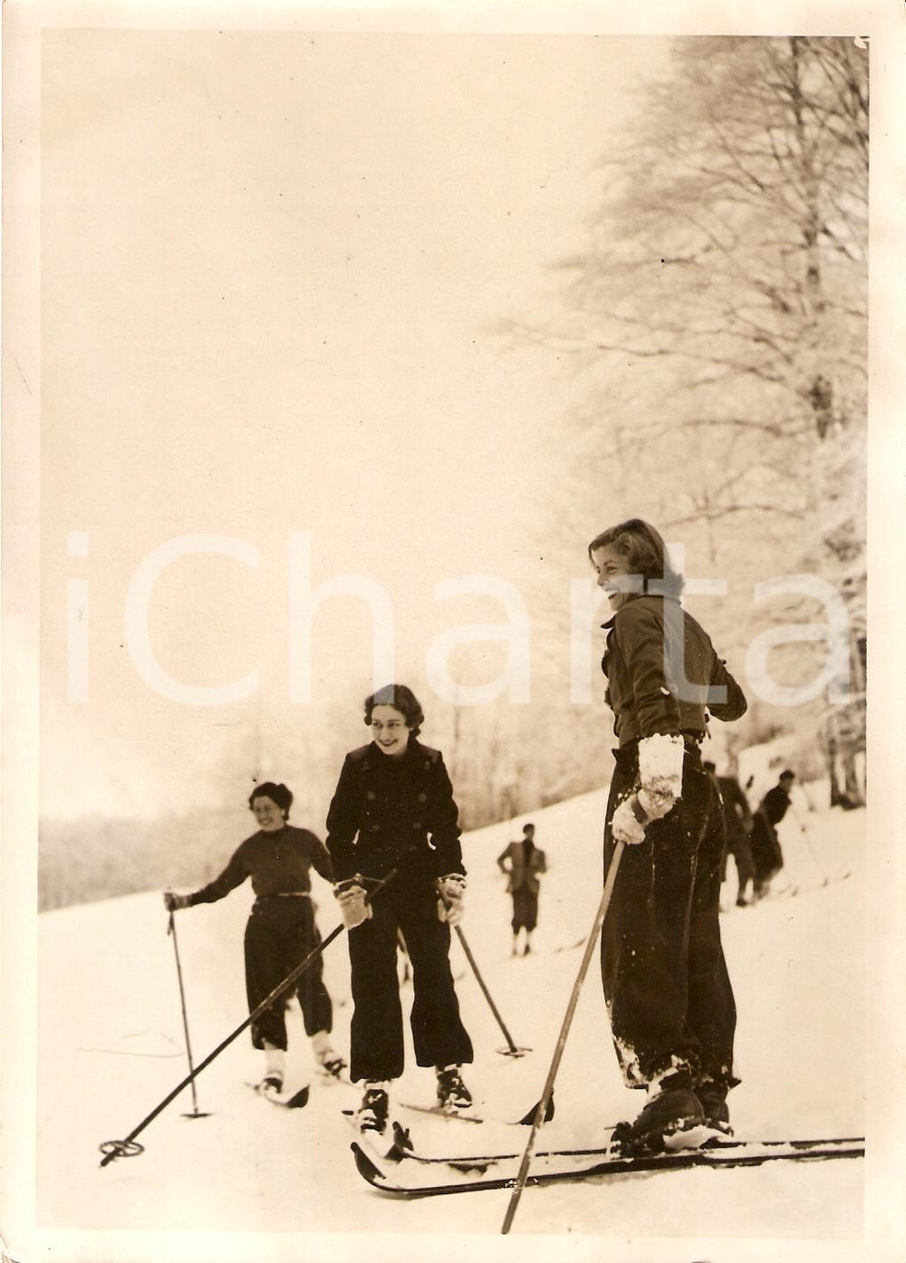 Fotografia d'epoca originale 1939 ROMA Stagione invernale sulle nevi del TERMINILLO 1