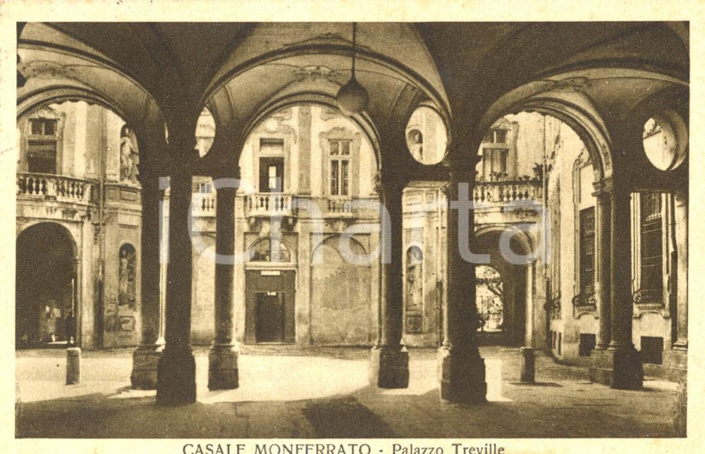 Autografo originale 1938 CASALE MONFERRATO Palazzo TREVILLE Cartolina a Serafina SAPELLANI CHAPPERON 1