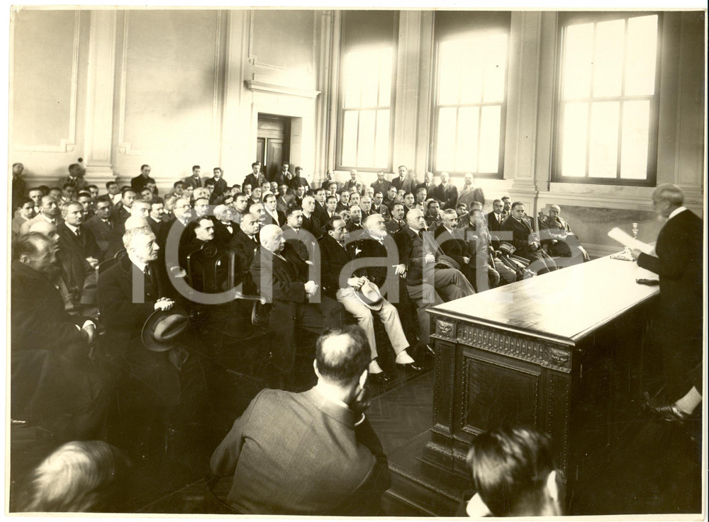 Fotografia d epoca originale 1932 PADOVA Daniele DONGHI inaugura R. Scuola di Ingegneria Fotografia 1