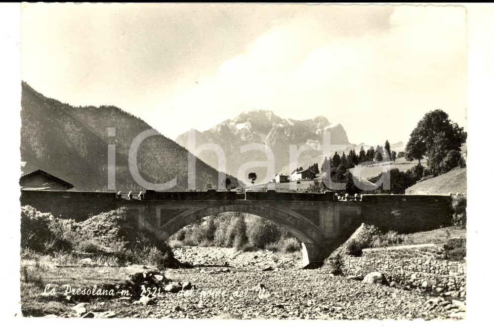 Cartolina originale da collezione 1965 SCHILPARIO (BG) La PRESOLANA vista dal PONTE DEL VO *Cartolina FG VG 1
