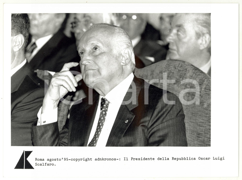 Fotografia d epoca originale 1995 ROMA Ritratto di Oscar Luigi SCALFARO presidente della Repubblica  Foto 1