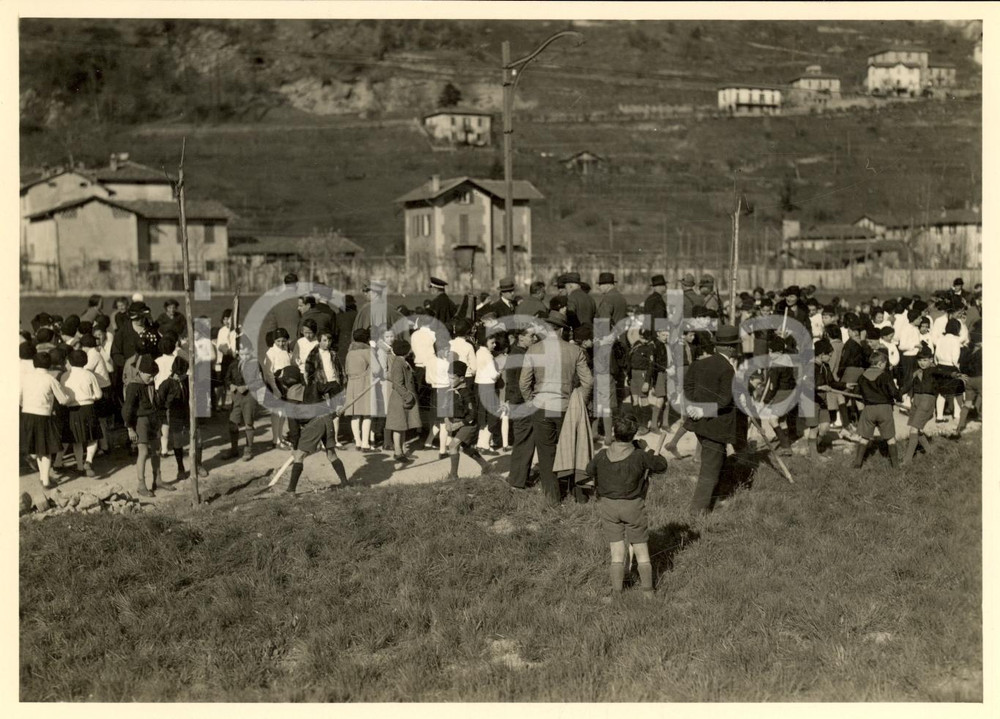Fotografia d epoca originale 1935 CERNOBBIO CO Festa degli alberi con MASLIANICO 1