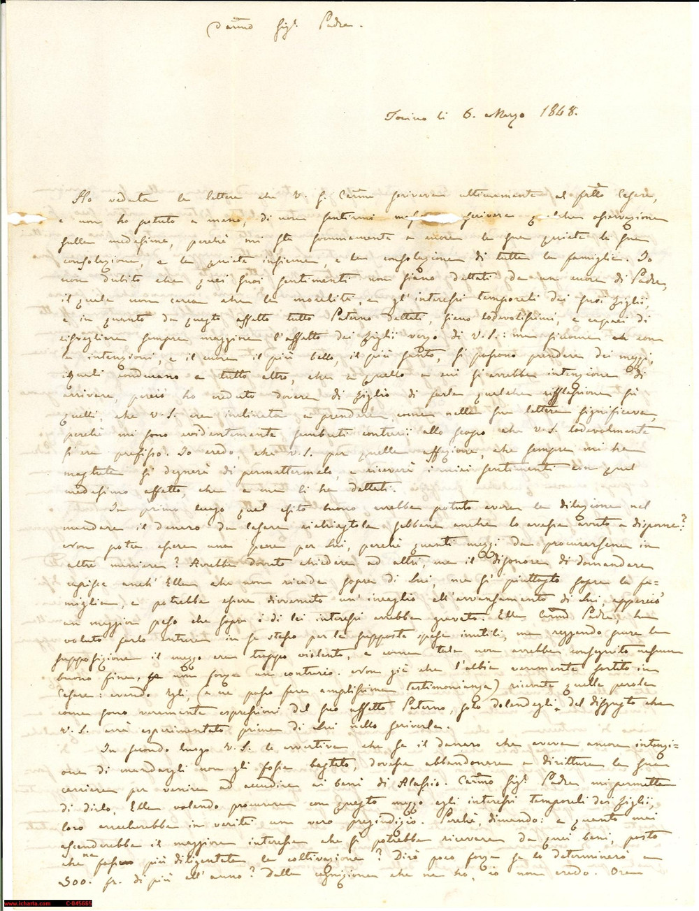 Manoscritto, lettera originale 1848 ALASSIO SV Difesa fratello accusato di sperpero 1