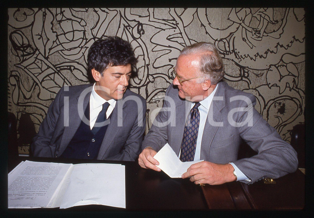 35mm vintage slide* 1991 ca Claudio MARTELLI Franco REVIGLIO (1)