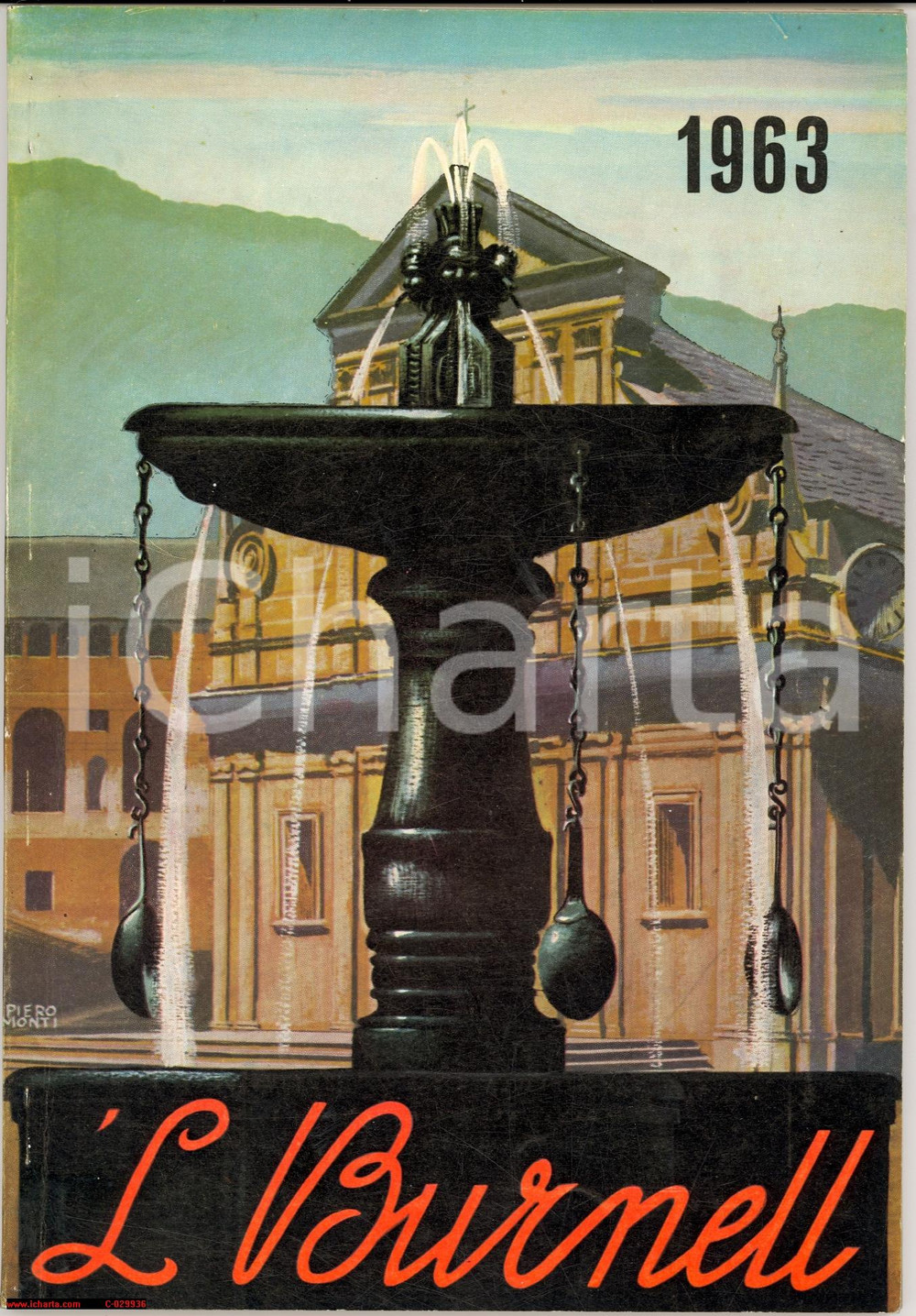 Libro, pubblicazione d epoca 1963  L BURNELL Calendario della famiglia biellese  80 pp. ILLUSTRATO 1