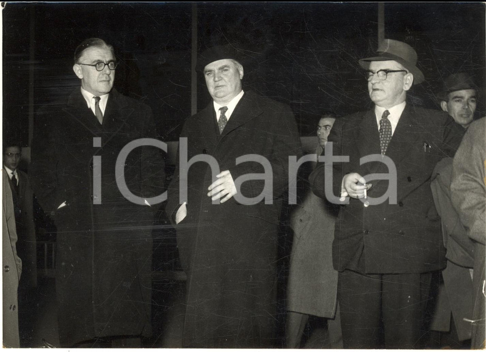 1957 ROMA - Arrivo Aneurin BEVAN Richard CROSSMAN Morgan PHILLIPS - Foto 18x13