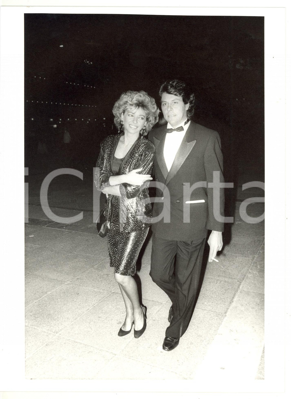 1985 VENEZIA Enrica BONACCORTI con Arnaldo DEL PIAVE in abito da sera *Foto
