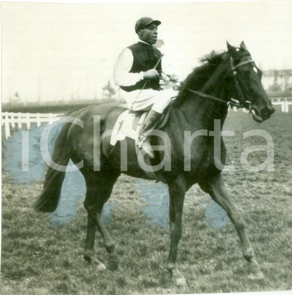 Fotografia d epoca originale 1937 MILANO IPPODROMO SAN SIRO Fantino JosÃ© ROMERO rientra al peso Fotografia 1