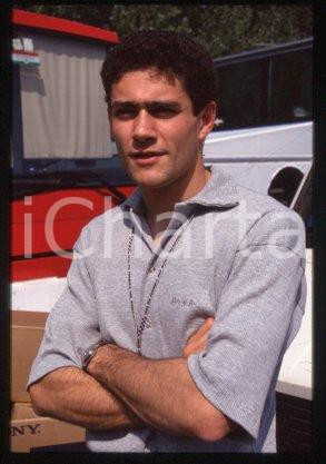Fotografia d epoca originale 35mm vintage slide 1995 ca F1 driver & professional racing Karl WENDLINGER 6 1