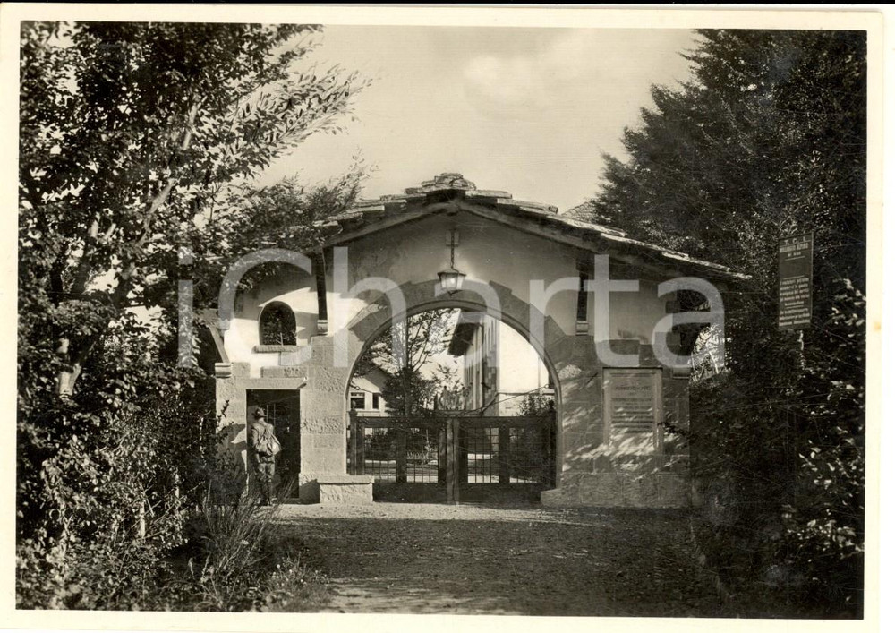 Cartolina originale da collezione 1934 VALGANNA Villaggio Alpino  Ingresso principale Arco JOHNSON Cartolina FG 1
