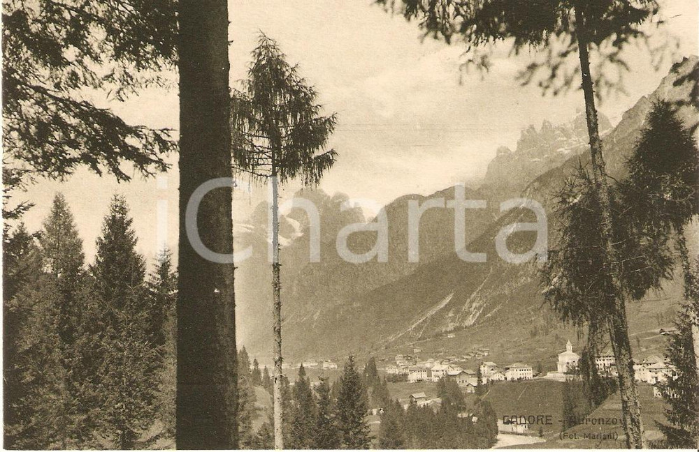 Cartolina originale da collezione 1913 Touring Club Italiano CADORE Auronzo di Cadore *CARTOLINA FP NV 1