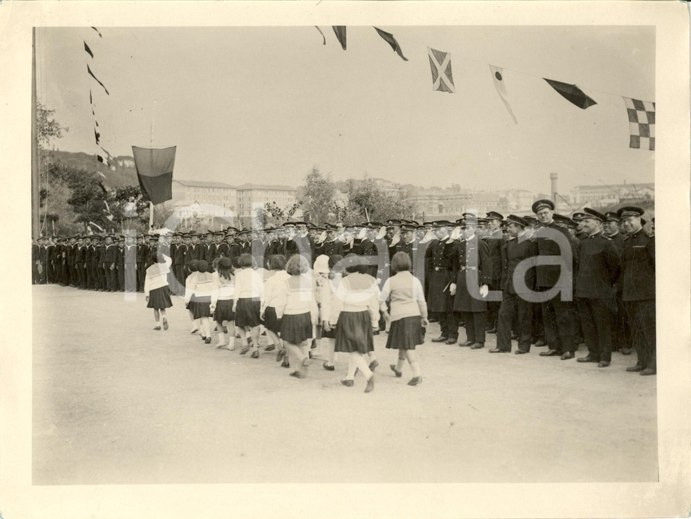 Fotografia d epoca originale 1931 ROMA Marinai giapponesi Napoli in visita all OND Caio Duilio VERA FOTO 2 1