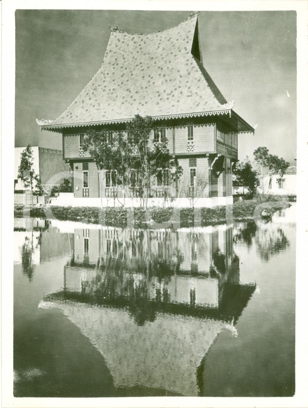 Fotografia d epoca originale 1939 SAN FRANCISCO USA Padiglione JOHOR Golden Gate International Exposition 1