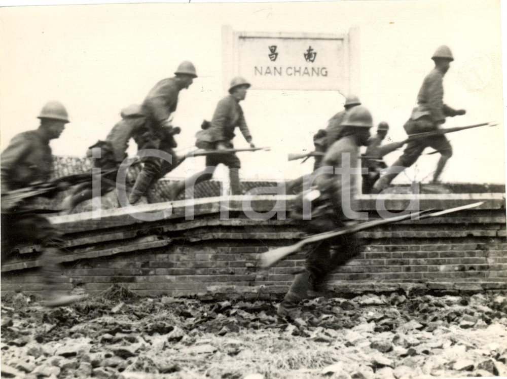 Fotografia d'epoca originale 1939 NANCHANG Sino-Japanese War L'assalto giapponese 1
