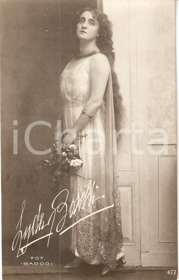 Cartolina originale da collezione 1920 ca CINEMA Lyda BORELLI Ritratto attrice Cartolina da foto BADODI FP NV 1